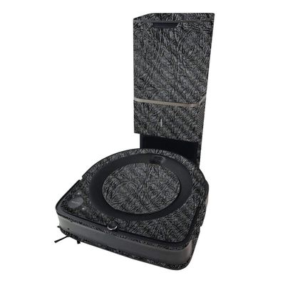 MightySkins Carbon Fiber Skin Compatible with iRobot Roomba s9+ Vacuum - Black Leather | Protective, Durable Textured Carbon Fiber Finish | Easy to Apply | Made in The USA