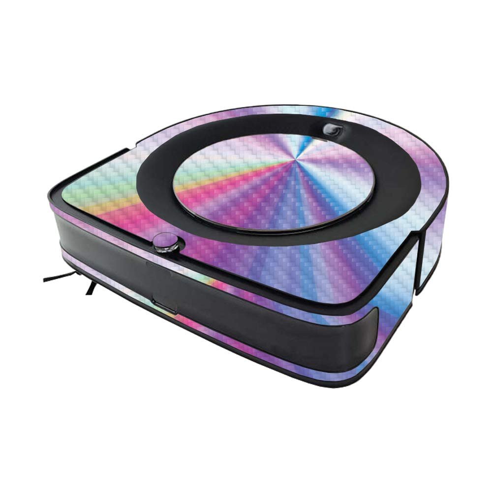 MIGHTY SKINS MightySkins Carbon Fiber Skin Compatible with iRobot Roomba s9 Vacuum - Rainbow Zoom | Textured Carbon Fiber Finish | Easy to Apply and Change Styles | Made in The USA