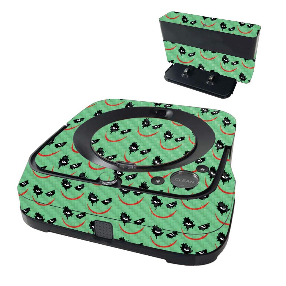 MightySkins Carbon Fiber Skin Compatible with iRobot Braava Jet m6 - Why So Serious | Protective, Durable Textured Carbon Fiber Finish | Easy to Apply | Made in The USA