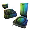 MightySkins Carbon Fiber Skin Compatible with iRobot Roomba s9+ Vacuum & Braava Jet m6 Bundle - Rainbow Streaks | Protective, Durable Textured Carbon Fiber Finish | Easy to Apply | Made in The USA view 1