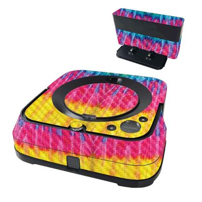 MightySkins Carbon Fiber Skin Compatible with iRobot Braava Jet m6 - Tie Dye 2 | Protective Textured Carbon Fiber Finish | Easy to Apply and Change Styles | Made in The USA