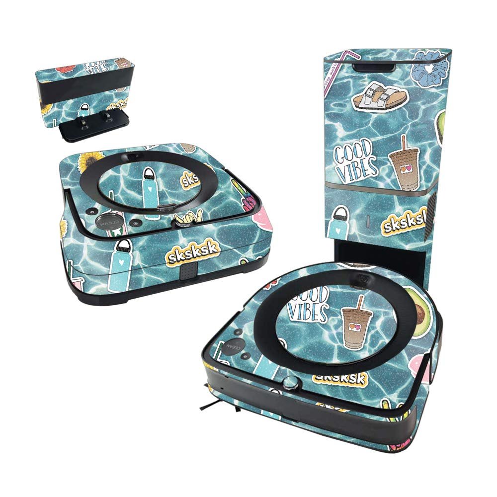 MightySkins Glossy Glitter Skin Compatible with iRobot Roomba s9+ Vacuum & Braava Jet m6 Bundle - VSCO Girl | Protective High-Gloss Glitter Finish | Easy to Apply and Change Styles | Made in The USA