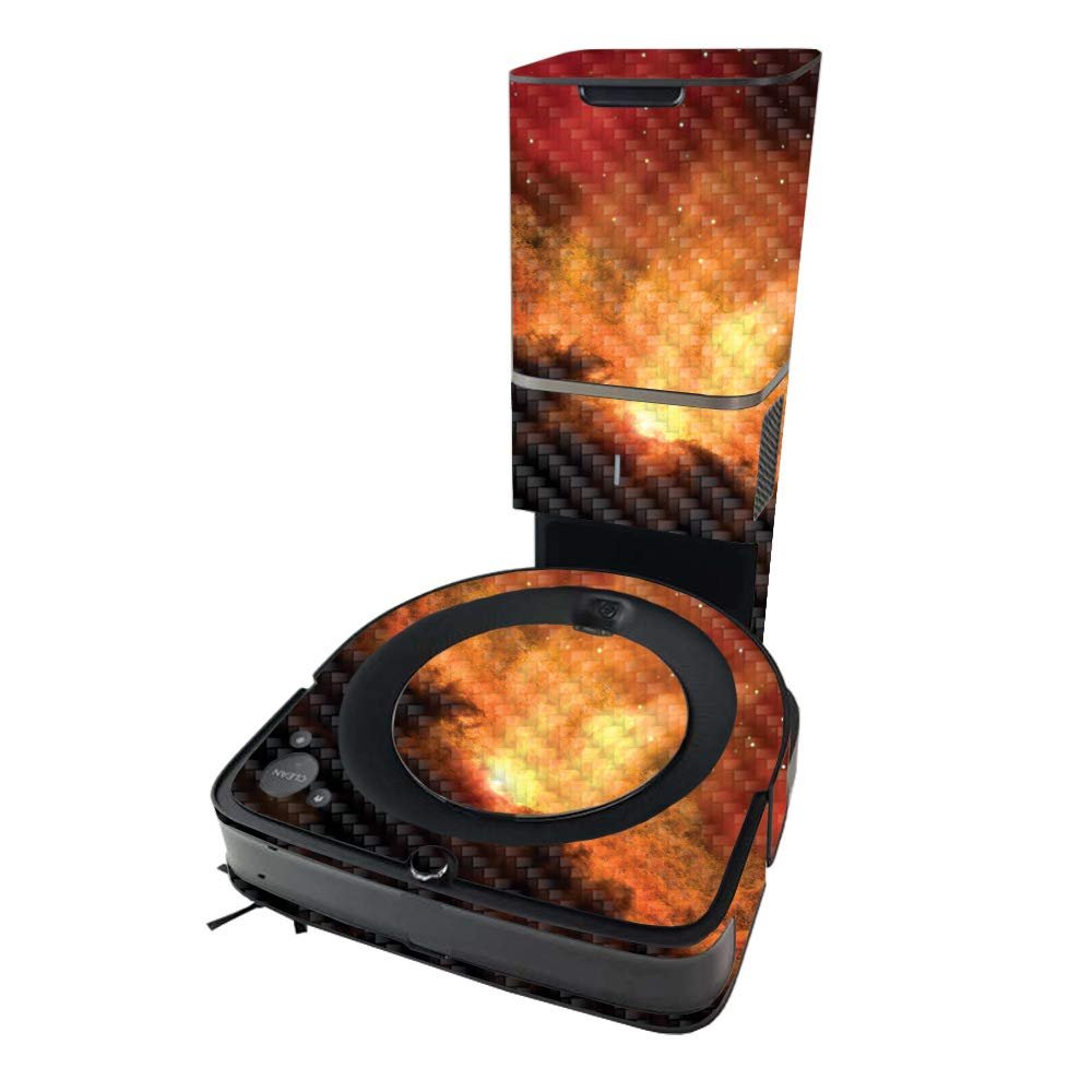 MightySkins Carbon Fiber Skin Compatible with iRobot Roomba s9+ Vacuum - Spacial Overload | Textured Carbon Fiber Finish | Easy to Apply and Change Style | Made in The USA