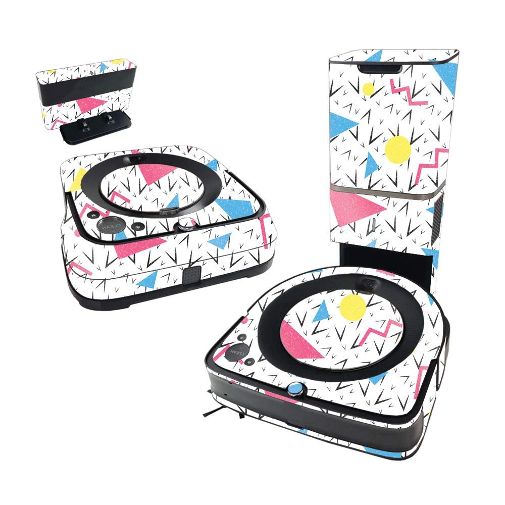 MightySkins Glossy Glitter Skin Compatible with iRobot Roomba s9+ Vacuum & Braava Jet m6 Bundle - 90s Fun | , Durable High-Gloss Glitter Finish | Easy to Apply and Change Styles | Made in The USA