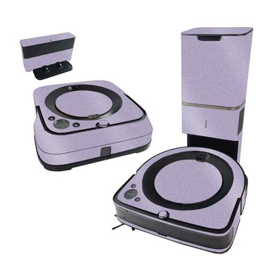 MightySkins Glossy Glitter Skin Compatible with iRobot Roomba s9+ Vacuum & Braava Jet m6 Bundle - Solid Lavender | High-Gloss Glitter Finish | Easy to Apply and Change Styles | Made in The USA