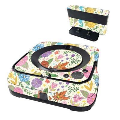 MightySkins Glossy Glitter Skin Compatible with iRobot Braava Jet m6 - Flower Garden | High-Gloss Glitter Finish | Easy to Apply and Change Styles | Made in The USA