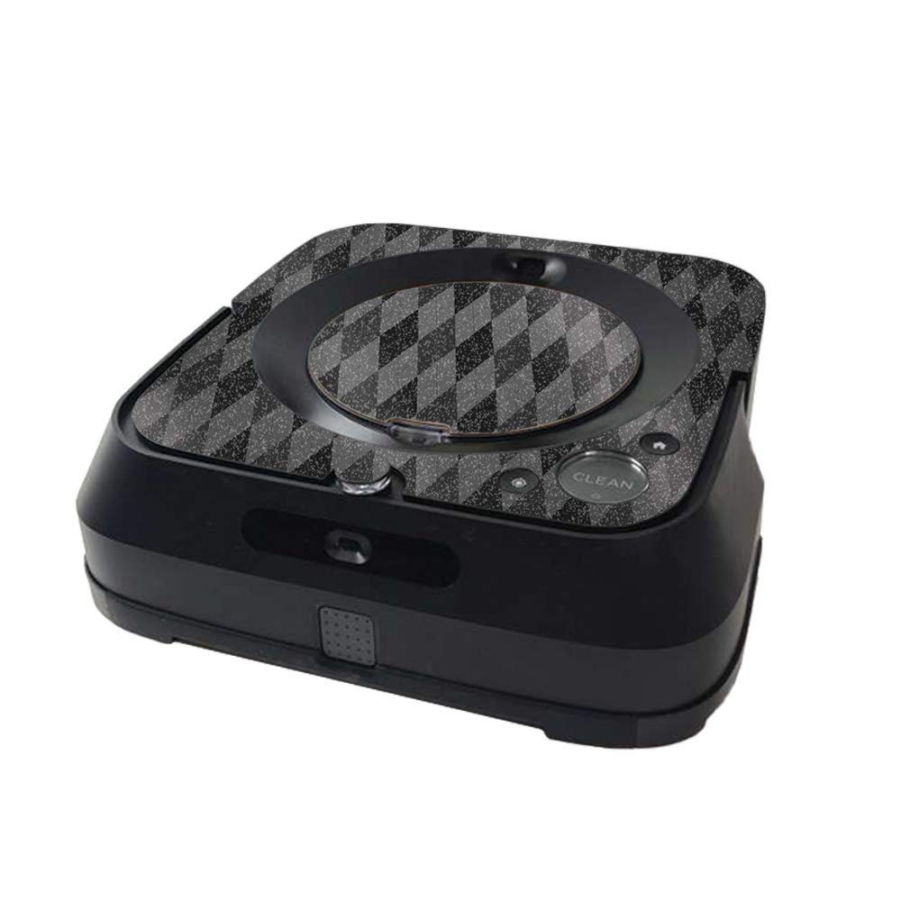 MightySkins Glossy Glitter Skin Compatible with iRobot Braava Jet m6 Minimal Coverage - Black Argyle | High-Gloss Glitter Finish | Easy to Apply and Change Styles | Made in The USA