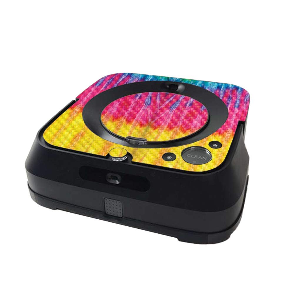 MightySkins Carbon Fiber Skin Compatible with iRobot Braava Jet m6 Minimal Coverage - Tie Dye 2 | Protective Textured Carbon Fiber Finish | Easy to Apply and Change Styles | Made in The USA
