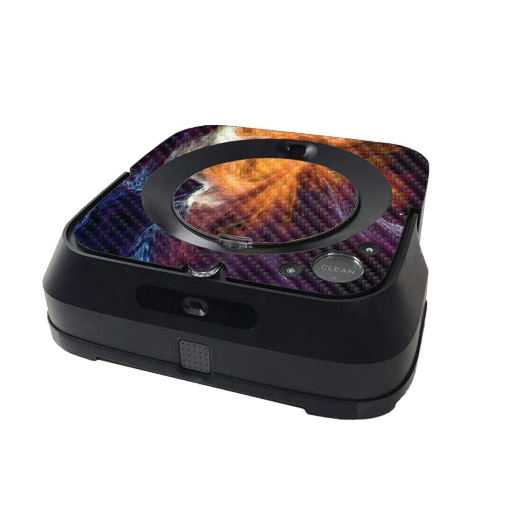 MightySkins Carbon Fiber Skin Compatible with iRobot Braava Jet m6 Minimal Coverage - Swirl Galaxy | Textured Carbon Fiber Finish | Easy to Apply and Change Styles | Made in The USA