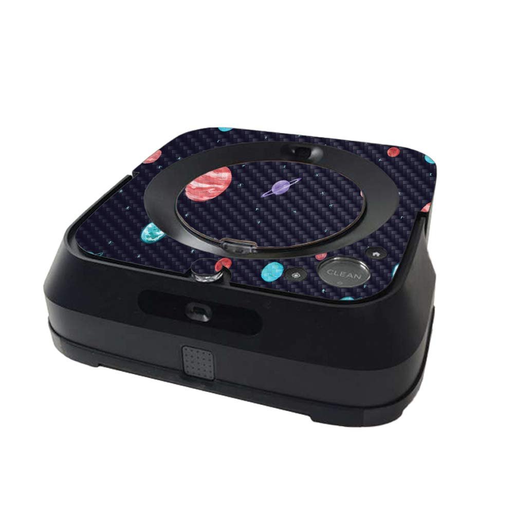 MightySkins Carbon Fiber Skin Compatible with iRobot Braava Jet m6 Minimal Coverage - Bright Night Sky | Protective, Durable Textured Carbon Fiber Finish | Easy to Apply | Made in The USA