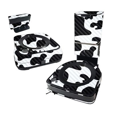 MightySkins Carbon Fiber Skin Compatible with iRobot Roomba s9+ Vacuum & Braava Jet m6 Bundle - Cow Print | Protective Textured Carbon Fiber Finish | Easy to Apply and Change Styles | Made in The USA