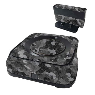 MightySkins Glossy Glitter Skin Compatible with iRobot Braava Jet m6 - Black Camo | Protective High-Gloss Glitter Finish | Easy to Apply and Change Styles | Made in The USA