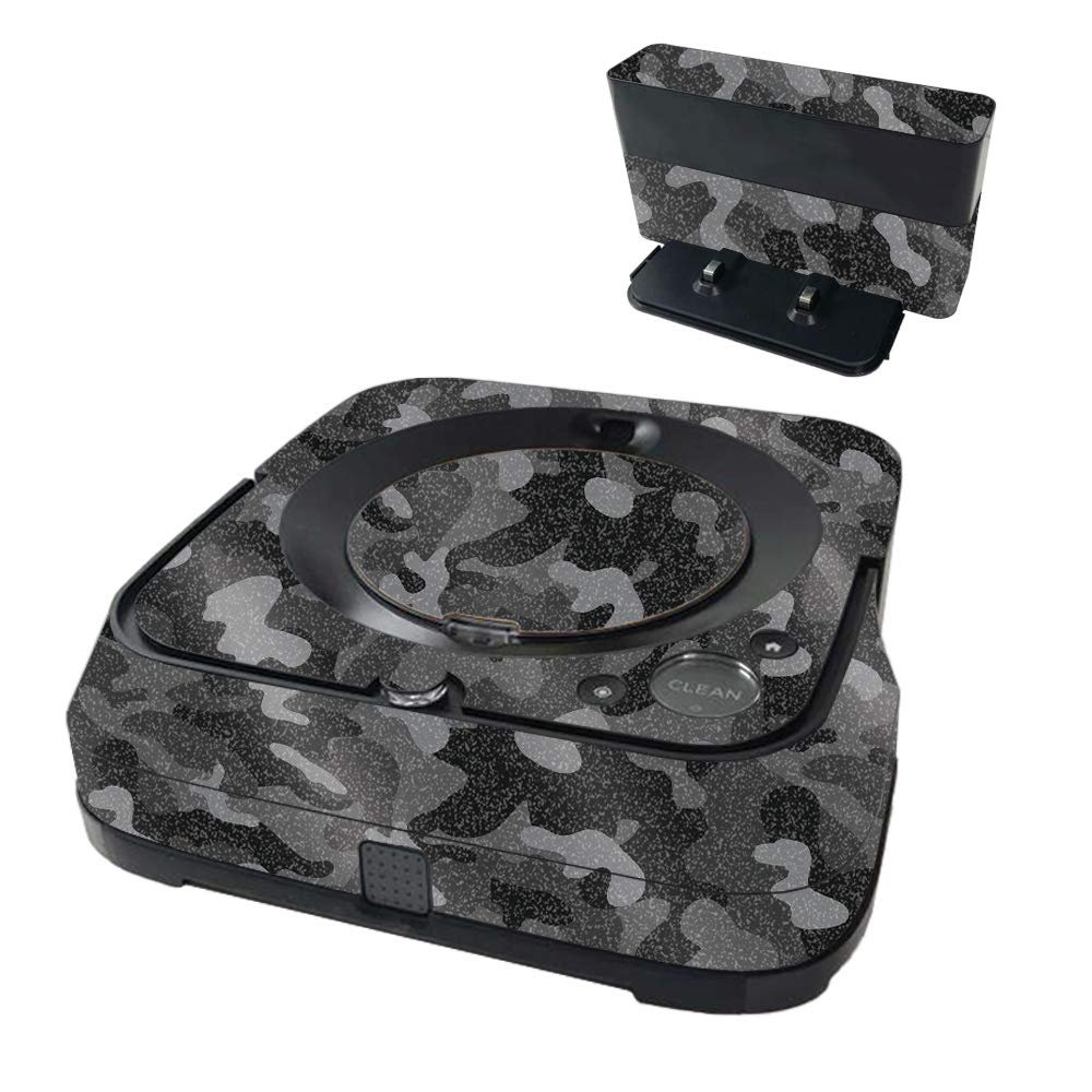 MightySkins Glossy Glitter Skin Compatible with iRobot Braava Jet m6 - Black Camo | Protective High-Gloss Glitter Finish | Easy to Apply and Change Styles | Made in The USA