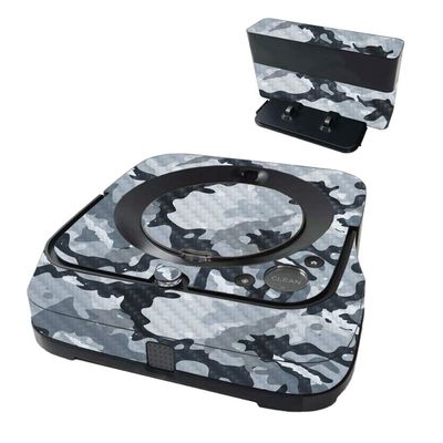 MightySkins Carbon Fiber Skin Compatible with iRobot Braava Jet m6 - Gray Camouflage | Protective, Durable Textured Carbon Fiber Finish | Easy to Apply | Made in The USA