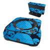 MightySkins Carbon Fiber Skin Compatible with iRobot Braava Jet m6 - Blue Skulls | Textured Carbon Fiber Finish | Easy to Apply and Change Styles | Made in The USA view 1