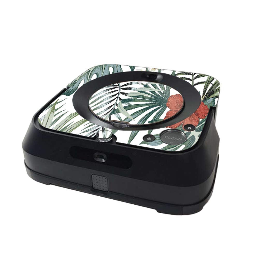 MightySkins Glossy Glitter Skin Compatible with iRobot Braava Jet m6 Minimal Coverage - Tropical Hibiscus | High-Gloss Glitter Finish | Easy to Apply and Change Style | Made in The USA
