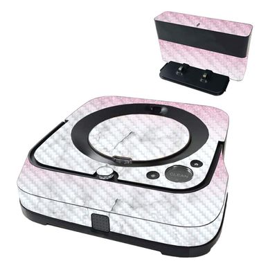MightySkins Carbon Fiber Skin Compatible with iRobot Braava Jet m6 - Marble Glitz | Textured Carbon Fiber Finish | Easy to Apply and Change Styles | Made in The USA