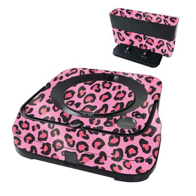 MightySkins Glossy Glitter Skin Compatible with iRobot Braava Jet m6 - Pink Leopard | High-Gloss Glitter Finish | Easy to Apply and Change Styles | Made in The USA