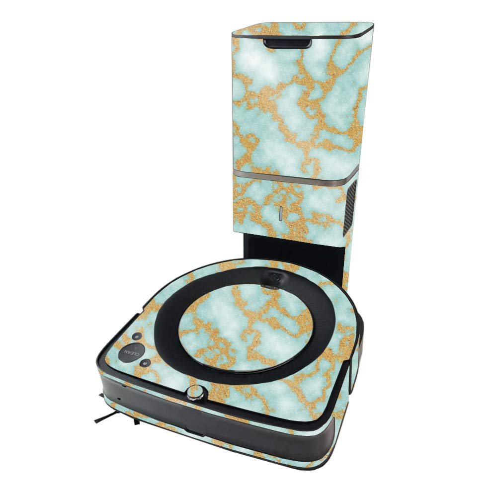 MightySkins Glossy Glitter Skin Compatible with iRobot Roomba s9+ Vacuum - Golden Jade | Protective High-Gloss Glitter Finish | Easy to Apply and Change Styles | Made in The USA