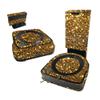 MightySkins Carbon Fiber Skin Compatible With iRobot Roomba s9+ Vacuum & Braava Jet m6 Bundle - Gold Dazzle | Textured Carbon Fiber Finish | Easy To Apply and Change Styles | Made in the USA view 1