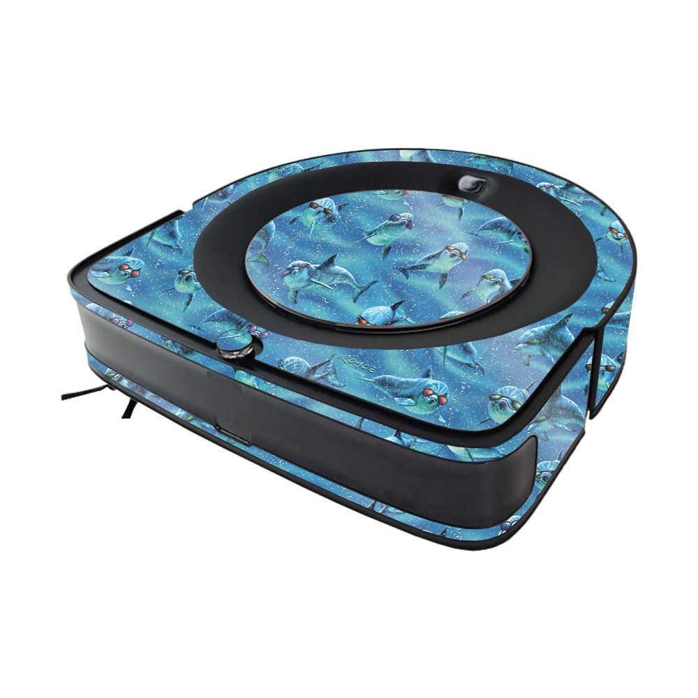 MightySkins Glossy Glitter Skin Compatible with iRobot Roomba s9 Vacuum - Dolphin Gang | High-Gloss Glitter Finish | Easy to Apply and Change Styles | Made in The USA