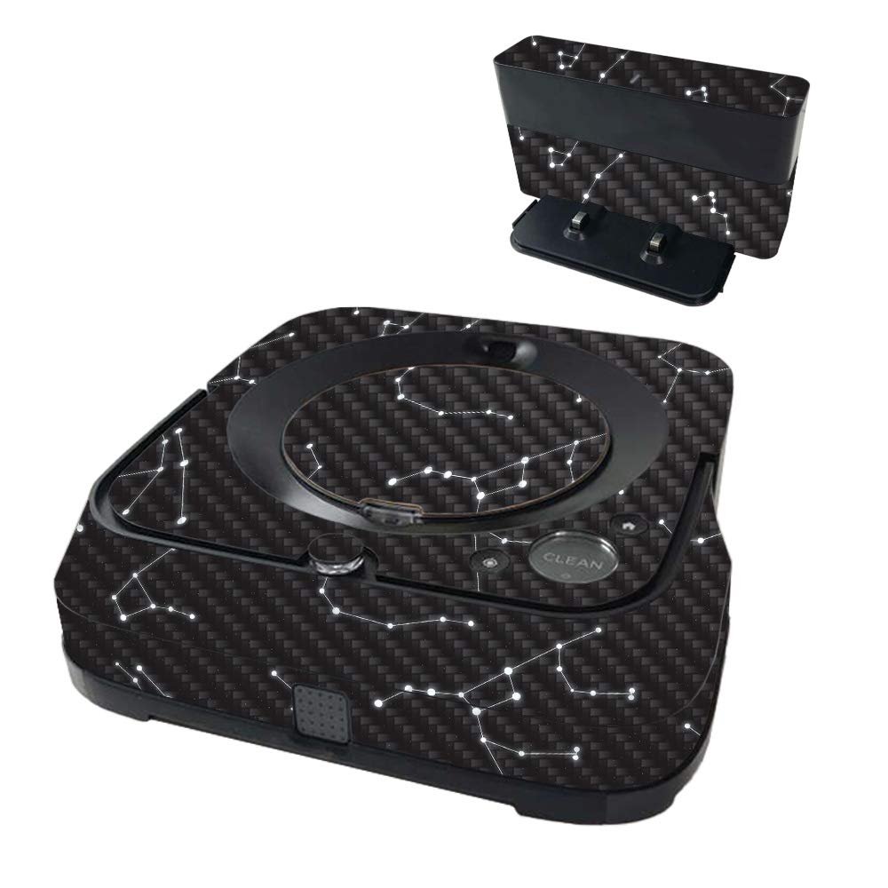 MightySkins Carbon Fiber Skin Compatible with iRobot Braava Jet m6 - Constellations | Protective, Durable Textured Carbon Fiber Finish | Easy to Apply | Made in The USA