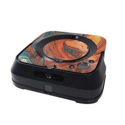 MightySkins Glossy Glitter Skin Compatible with iRobot Braava Jet m6 Minimal Coverage - Lava Water | Protective High-Gloss Glitter Finish | Easy to Apply and Change Styles | Made in The USA
