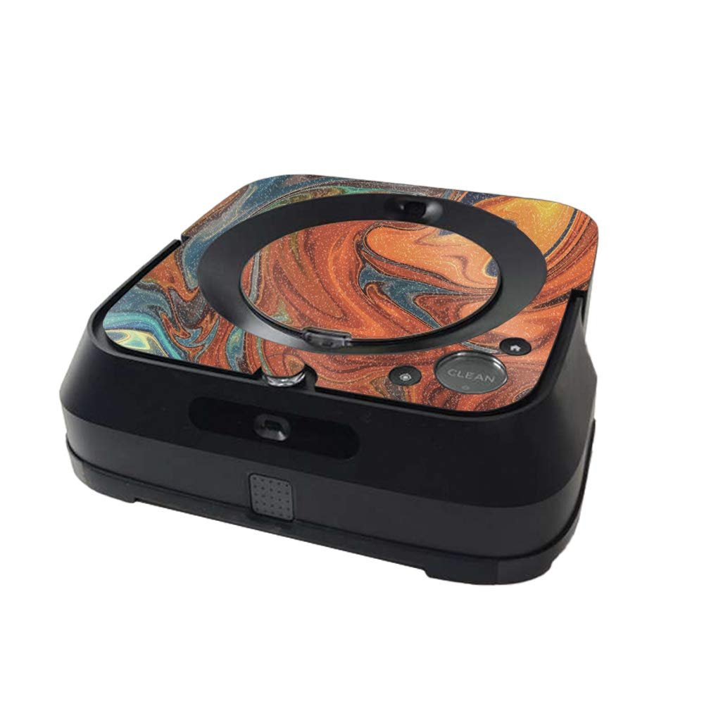 MightySkins Glossy Glitter Skin Compatible with iRobot Braava Jet m6 Minimal Coverage - Lava Water | Protective High-Gloss Glitter Finish | Easy to Apply and Change Styles | Made in The USA