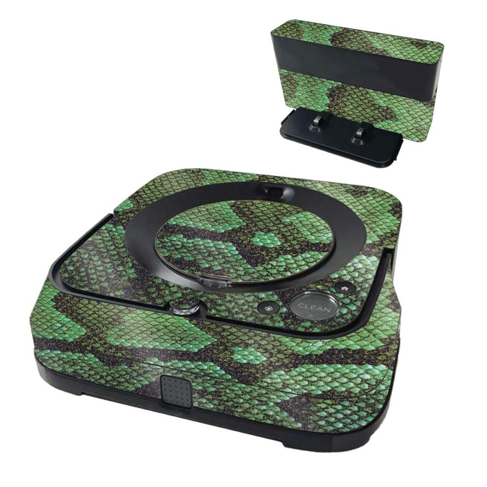 MightySkins Glossy Glitter Skin Compatible with iRobot Braava Jet m6 - Green Serpent | High-Gloss Glitter Finish | Easy to Apply and Change Styles | Made in The USA