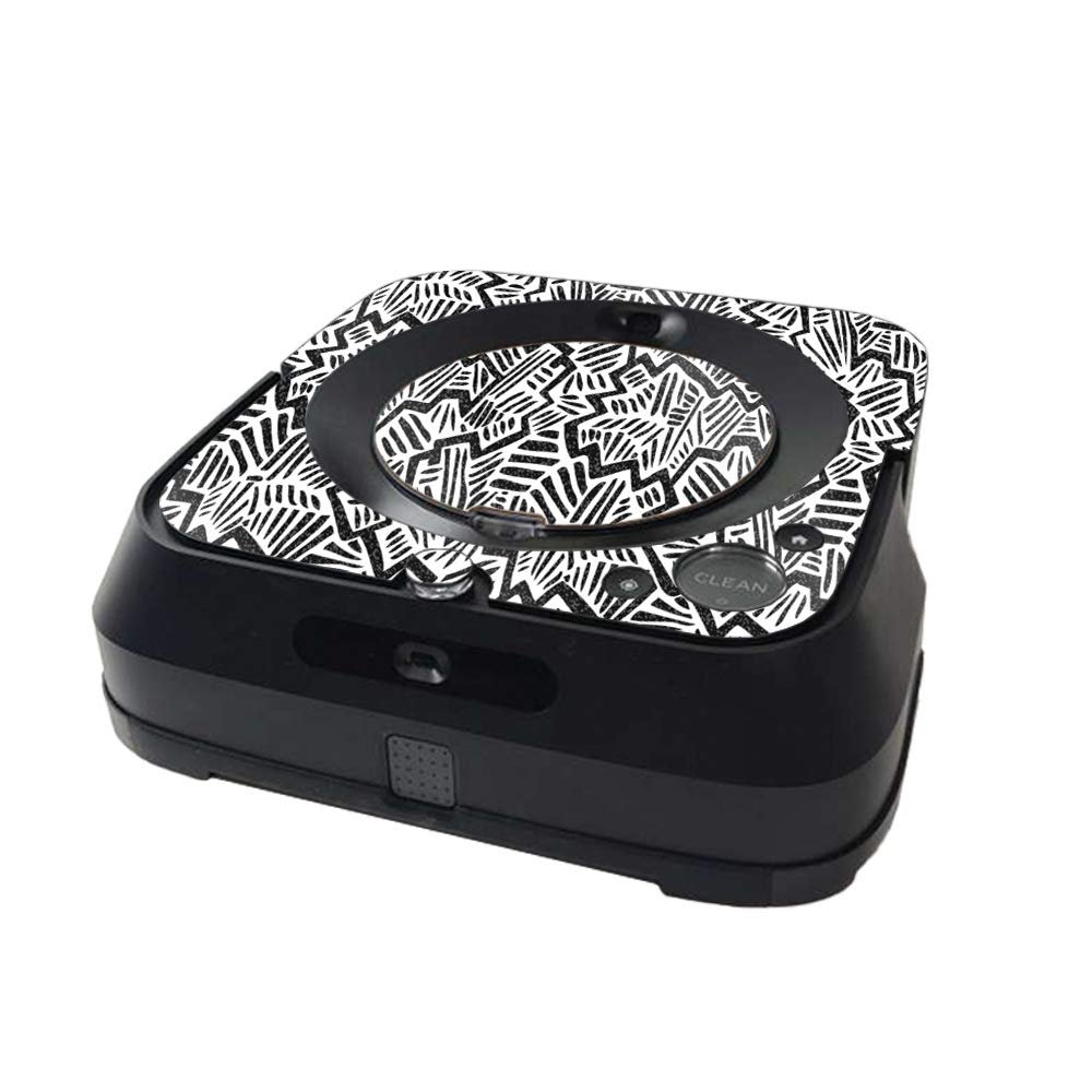 MightySkins Glossy Glitter Skin Compatible with iRobot Braava Jet m6 Minimal Coverage - Abstract Black | High-Gloss Glitter Finish | Easy to Apply and Change Styles | Made in The USA