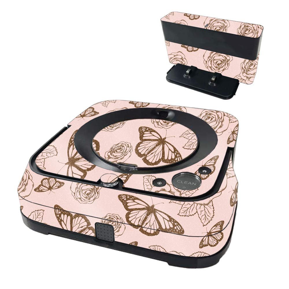 MightySkins Glossy Glitter Skin Compatible with iRobot Braava Jet m6 - Butterfly Garden | High-Gloss Glitter Finish | Easy to Apply and Change Styles | Made in The USA