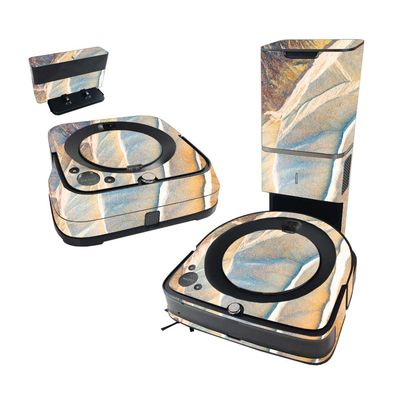 MightySkins Glossy Glitter Skin Compatible with iRobot Roomba s9+ Vacuum & Braava Jet m6 Bundle - Rocky Side | Protective High-Gloss Glitter Finish | Easy to Apply and Change Styles | Made in The USA