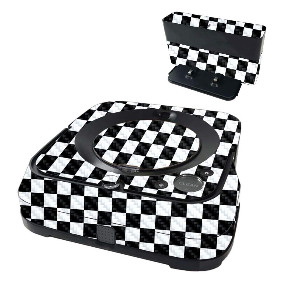 MightySkins Carbon Fiber Skin Compatible with iRobot Braava Jet m6 - Check | , Durable Textured Carbon Fiber Finish | Easy to Apply and Change Styles | Made in The USA