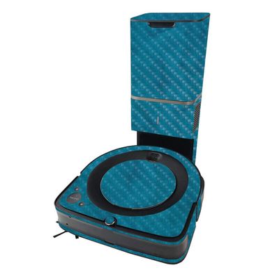 MIGHTY SKINS Carbon Fiber Skin Compatible with iRobot Roomba s9+ Vacuum - Blue Strokes Textured Carbon Fiber Finish Easy to Apply and Change Styles Made in The USA (CF-IRROS9PL-Blue Strokes)