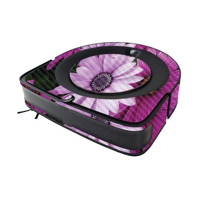 MightySkins Carbon Fiber Skin Compatible with iRobot Roomba s9 Vacuum - Purple Flowers | Protective, Durable Textured Carbon Fiber Finish | Easy to Apply | Made in The USA