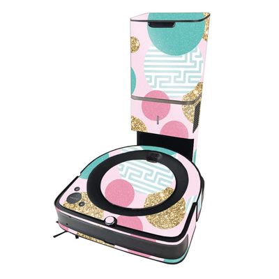 MightySkins Glossy Glitter Skin Compatible with iRobot Roomba s9+ Vacuum - Golden Bubbles | High-Gloss Glitter Finish | Easy to Apply and Change Styles | Made in The USA