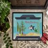 Caroline's Treasures CK4519MAT Telescope Eye Goldfish Merry Christmas Doormat 18x27 Front Door Mat Indoor Outdoor Rugs for Entryway, Non Slip Washable Low Pile, 18H X 27W view 3