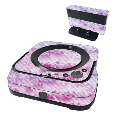 MightySkins Carbon Fiber Skin Compatible with iRobot Braava Jet m6 - Candy Clouds | Textured Carbon Fiber Finish | Easy to Apply and Change Styles | Made in The USA