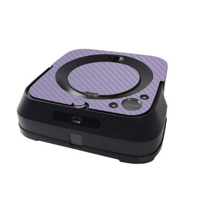 MightySkins Carbon Fiber Skin Compatible with iRobot Braava Jet m6 Minimal Coverage - Solid Lavender | Protective, Durable Textured Carbon Fiber Finish | Easy to Apply | Made in The USA