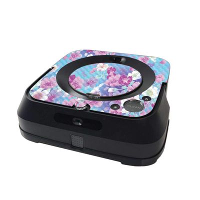 MightySkins Carbon Fiber Skin Compatible with iRobot Braava Jet m6 Minimal Coverage - in Bloom | Protective Textured Carbon Fiber Finish | Easy to Apply and Change Styles | Made in The USA
