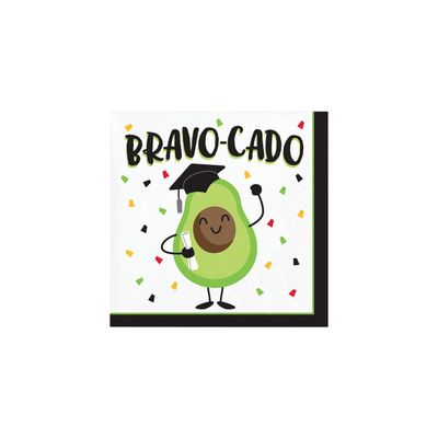 Bravo-cado Graduation Beverage Napkins, 16 ct