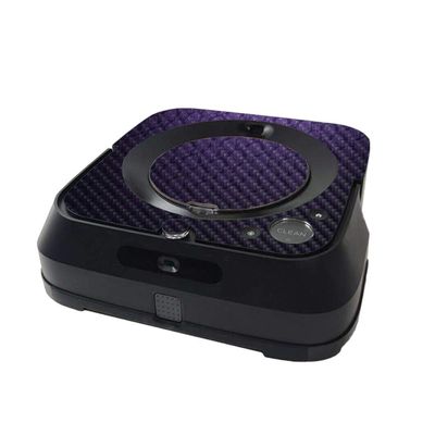 MightySkins Carbon Fiber Skin Compatible with iRobot Braava Jet m6 Minimal Coverage - Antique Purple | Protective, Durable Textured Carbon Fiber Finish | Easy to Apply | Made in The USA