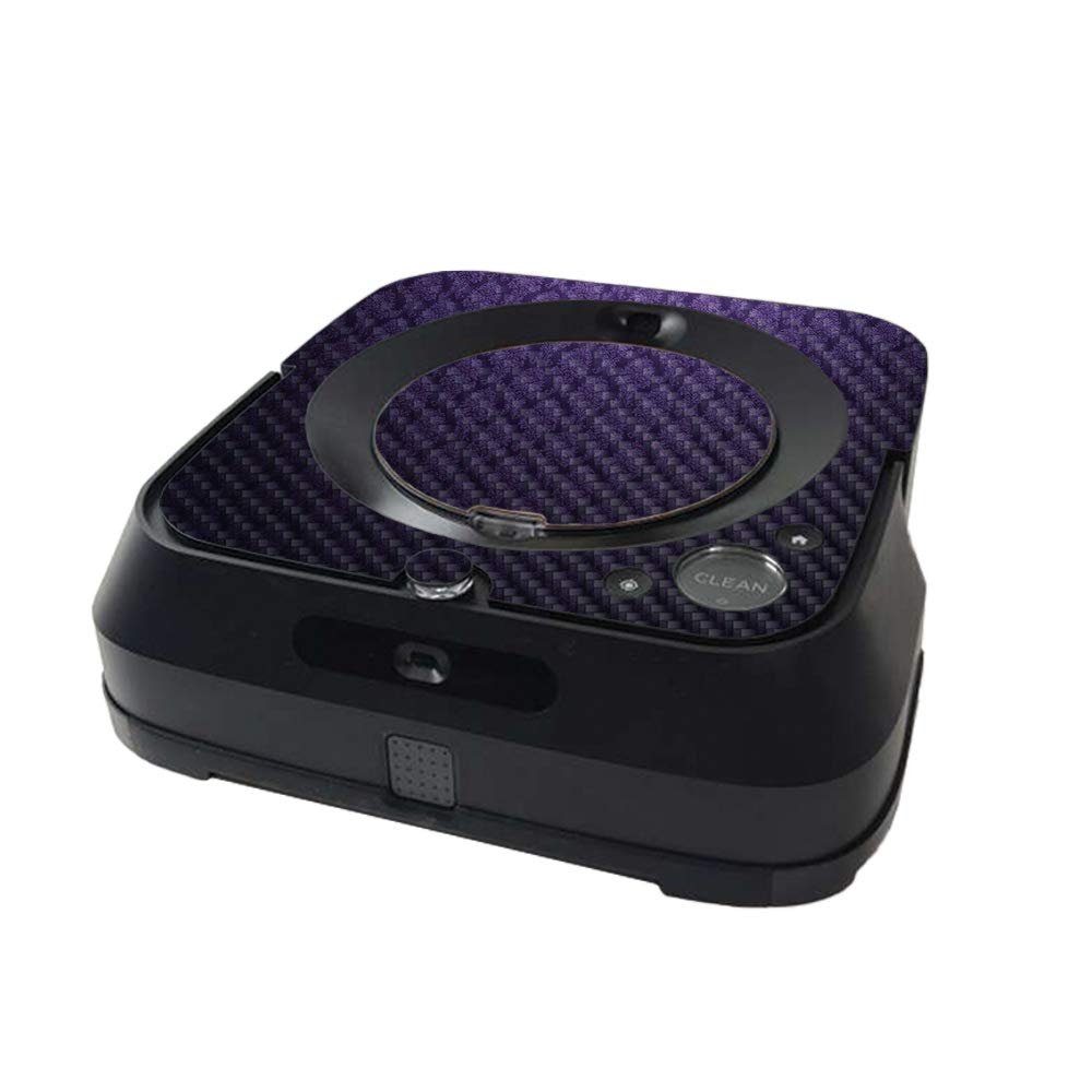 MightySkins Carbon Fiber Skin Compatible with iRobot Braava Jet m6 Minimal Coverage - Antique Purple | Protective, Durable Textured Carbon Fiber Finish | Easy to Apply | Made in The USA