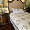 AMT Handmade Crochet with Ribbon Bed Set - Pillow Shams + Bedspread / Bed Cover, Linens, Quilt; Sizes: Full, White (Full) view 2