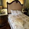 AMT Handmade Crochet with Ribbon Bed Set - Pillow Shams + Bedspread / Bed Cover, Linens, Quilt; Sizes: Full, White (Full) view 3