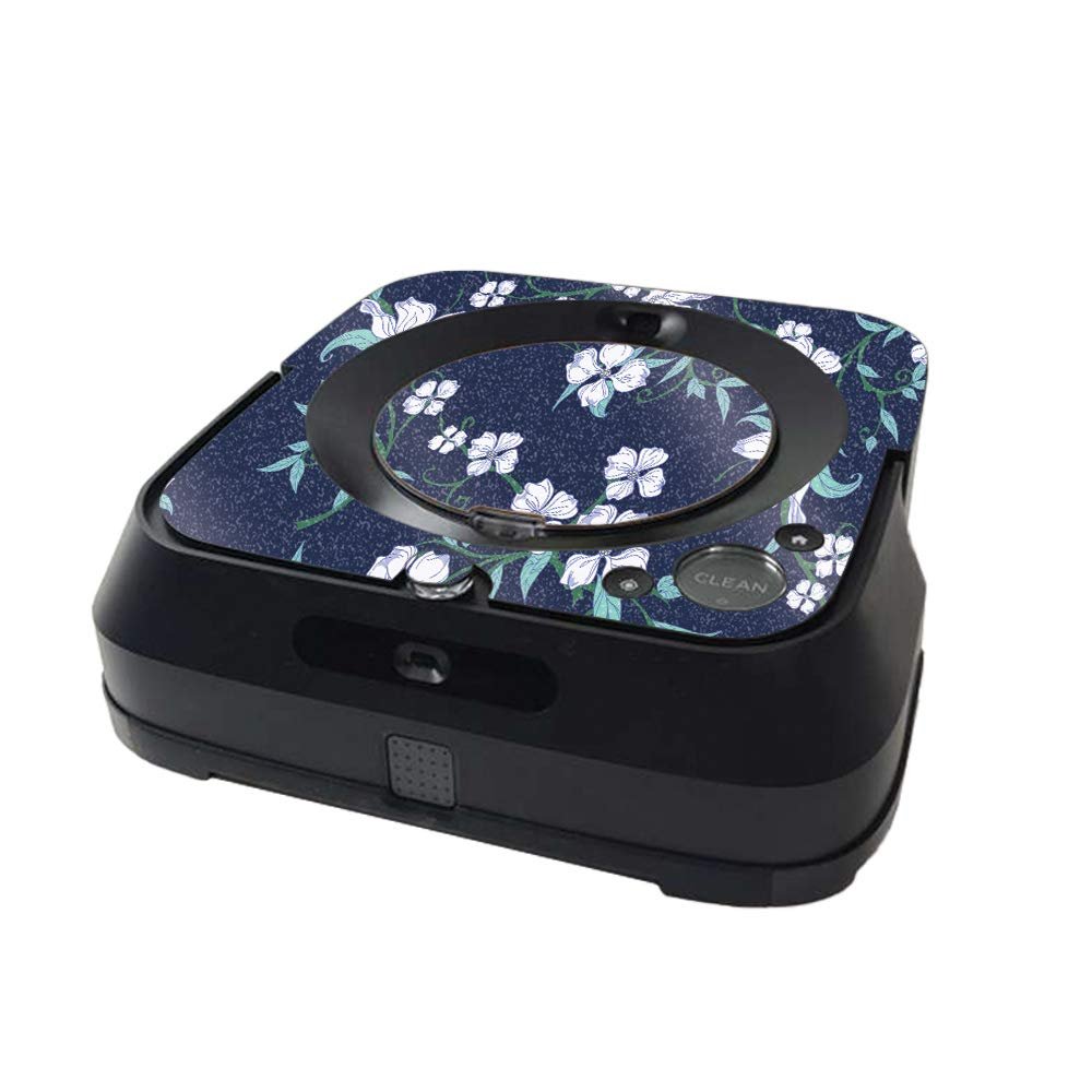 MightySkins Glossy Glitter Skin Compatible with iRobot Braava Jet m6 Minimal Coverage - White Freesia | High-Gloss Glitter Finish | Easy to Apply and Change Styles | Made in The USA