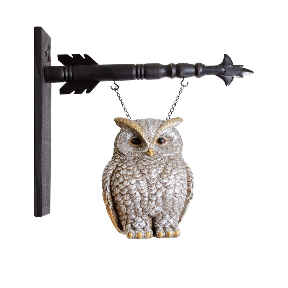 K&K Interiors 17075A 11.5 Inch Silver & Gold Metalic Owl Arrow Replacement