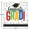 Creative Converting Colorful Graduation Napkins, 6.5", Red, blue, green and yellow view 2
