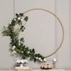 Christmas Wreaths, Christmas Hoops, Gold Metal Hoops, Metal Rings, Wreath Decor, Floral Hoop Round Metal Frame,Door Wreath Hoops,Large Hoops (Gold, 24 Inches) view 1