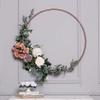 Christmas Wreaths, Christmas Hoops, Gold Metal Hoops, Metal Rings, Wreath Decor, Floral Hoop Round Metal Frame,Door Wreath Hoops,Large Hoops (Rose Gold, 24 Inches) view 2